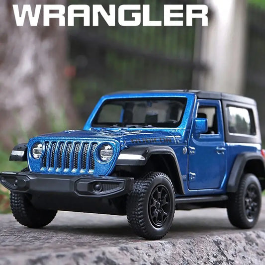 1/36 Jeep Wrangler Rubicon Off-Road Toy Car RMZ CiTY Diecast Miniature Vehicle Model Pull Back Collection Gift For Boys Kid